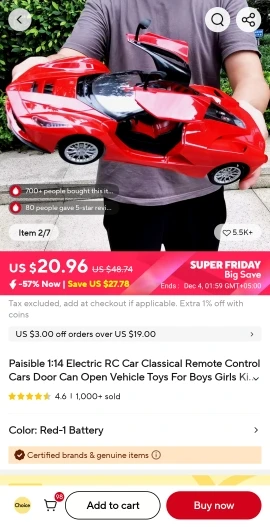 Paisible 1:14 Electric RC Car Classical Remote Control Cars Door Can Open Vehicle Toys For Boys Girls Kids Gift 6066 photo review