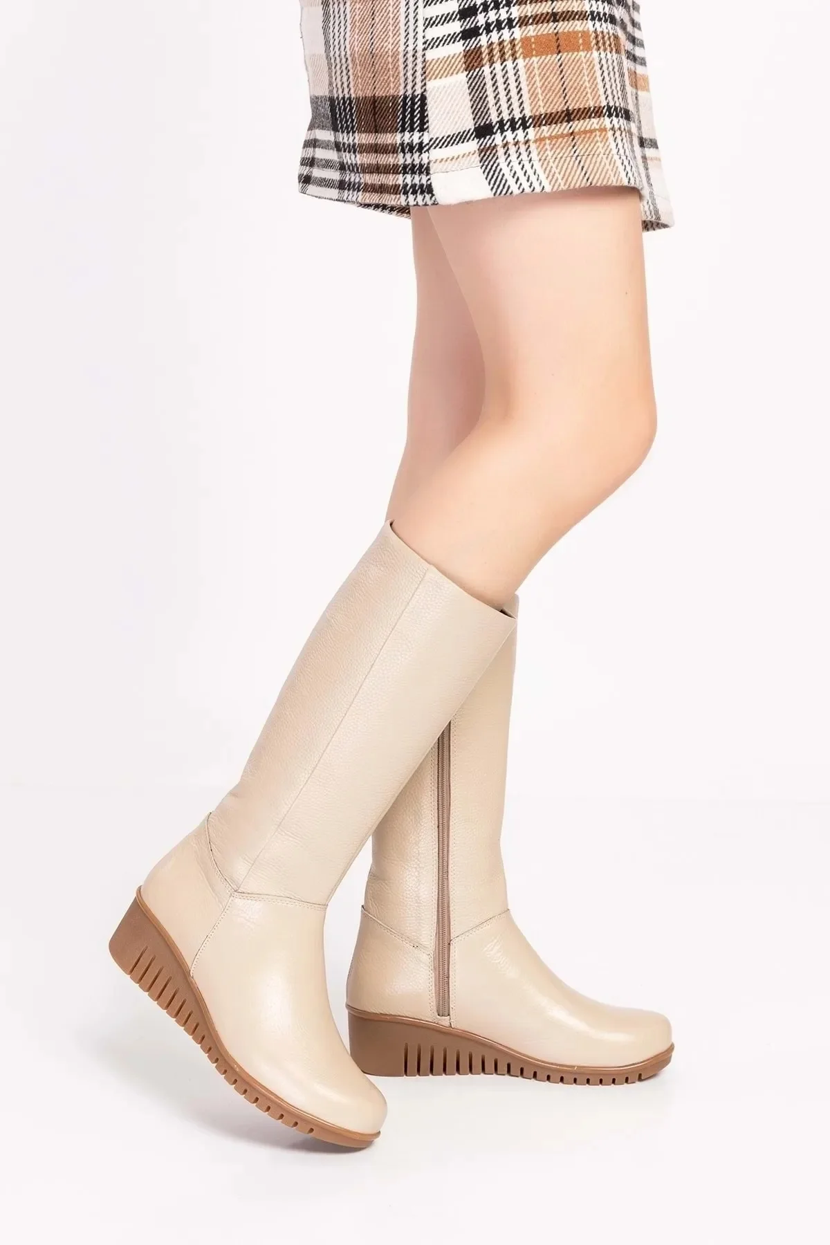 

Genuine Leather Warm Inner Lining Padding Sole Boots Black Brown Tan Beige 36-42 wide range all times favorite