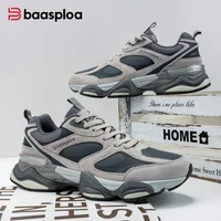 Baasploa – chaussures de marche confortables pour hommes, baskets décontractées en cuir, nouvelle mode, chaussures de sport, amortissantes, antidérapantes 2