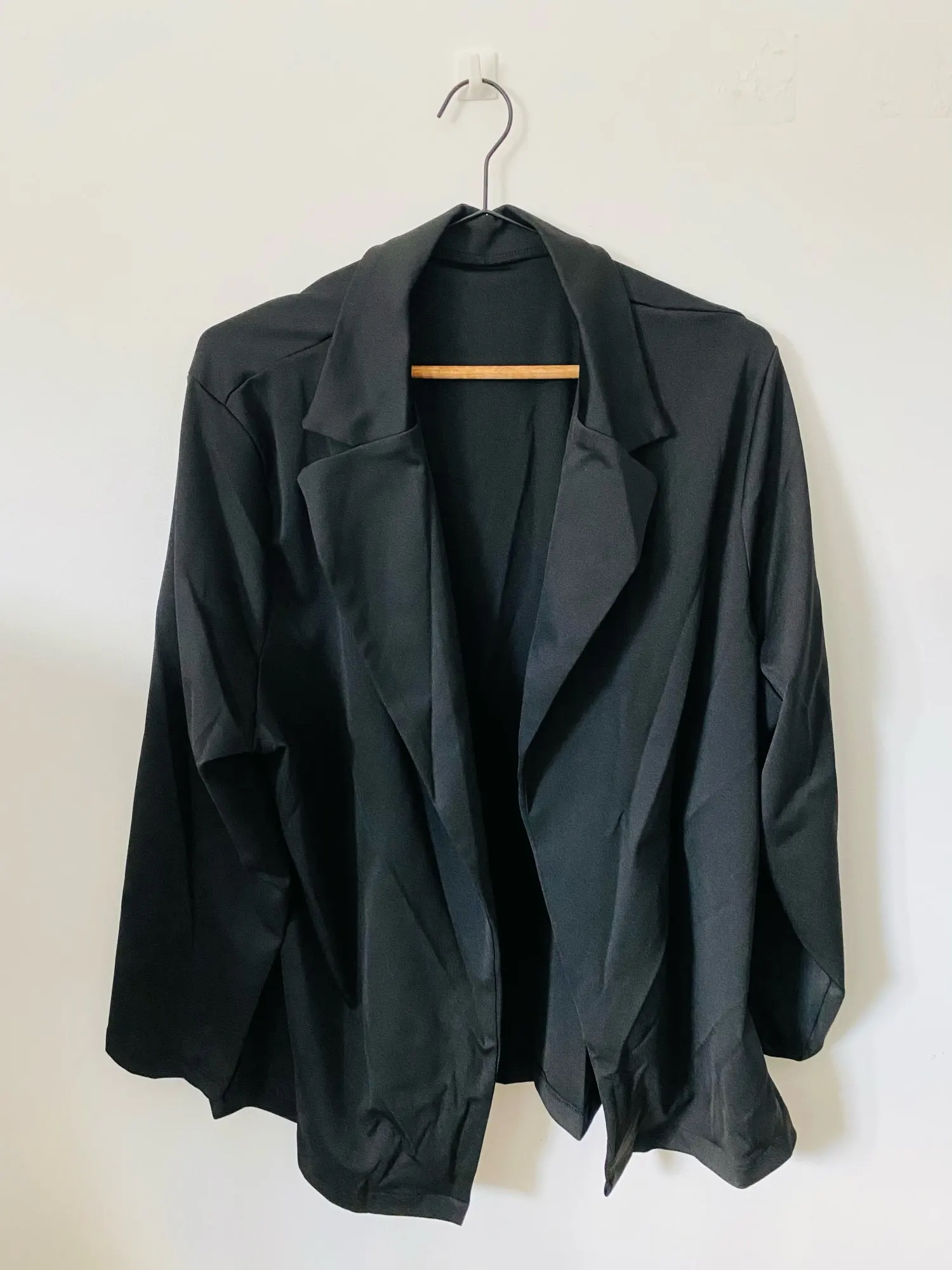 Elegant Plus Size Women's Blazer - Timeless Black Comfort Jacket photo review