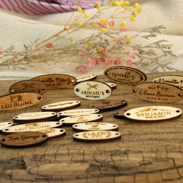 Wood Name Tag Gift Tags Personalized Wooden Name Tags for 