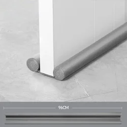 Universal Door Bottom Seal Strip - Soundproof Insulation and Draft Blocker, 96cm/37.79in (GRAY)