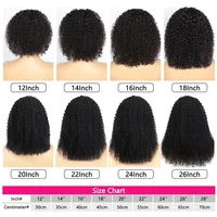 200 densité Afro crépus bouclés V partie perruques cheveux humains pas de laisser crépus bouclés V partie perruque pour les femmes noires sans colle pince dans la demi-perruque 3