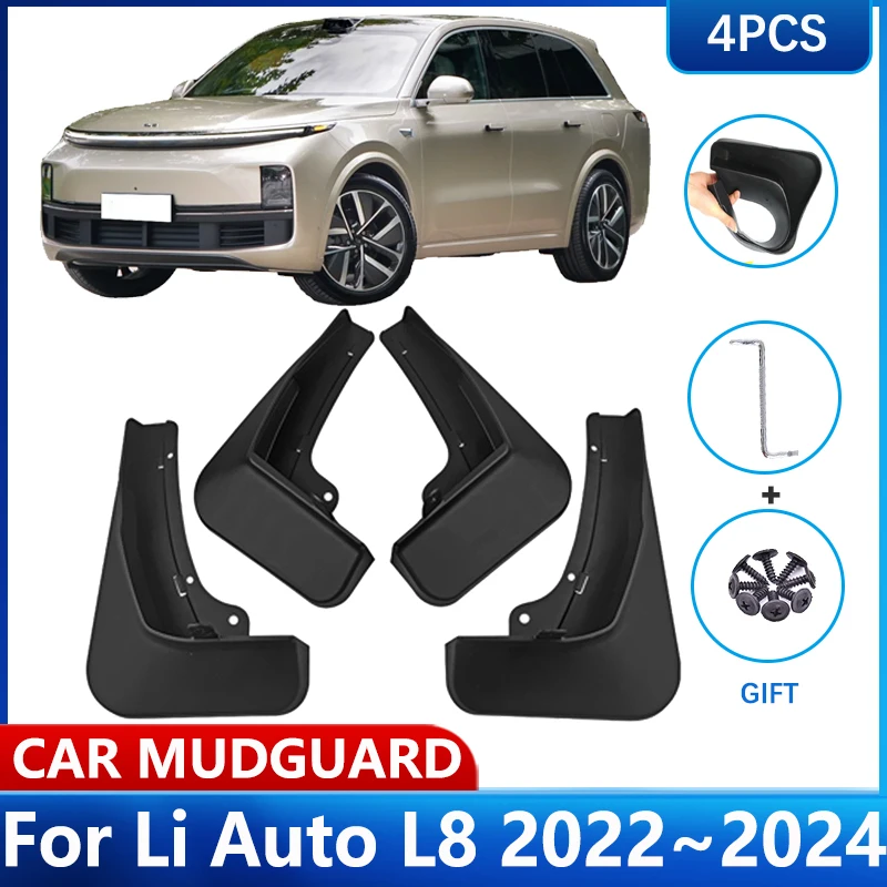 

For Li Auto L8 2023 Accessories Lixiang 2022 2024 Car MudFlaps Mud Flaps Protect Fender Guards Splash Front Rear Wheel Mudguards