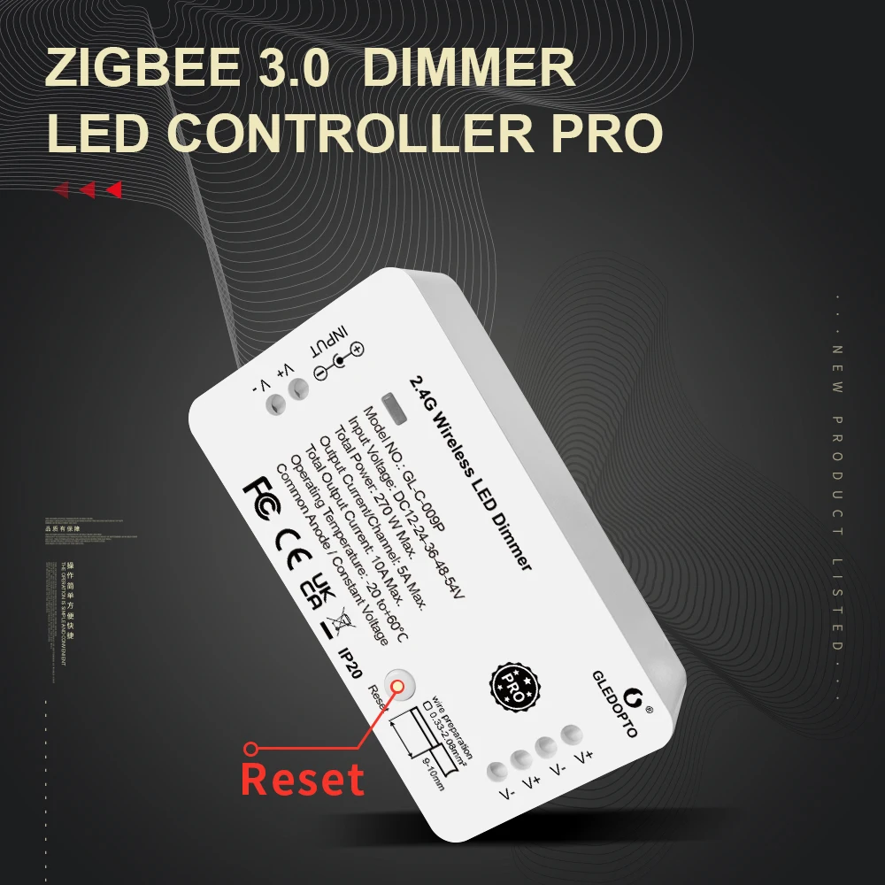 GLEDOPTOZigbee30ResetButtonSmartLEDStripControllerDimmerPro