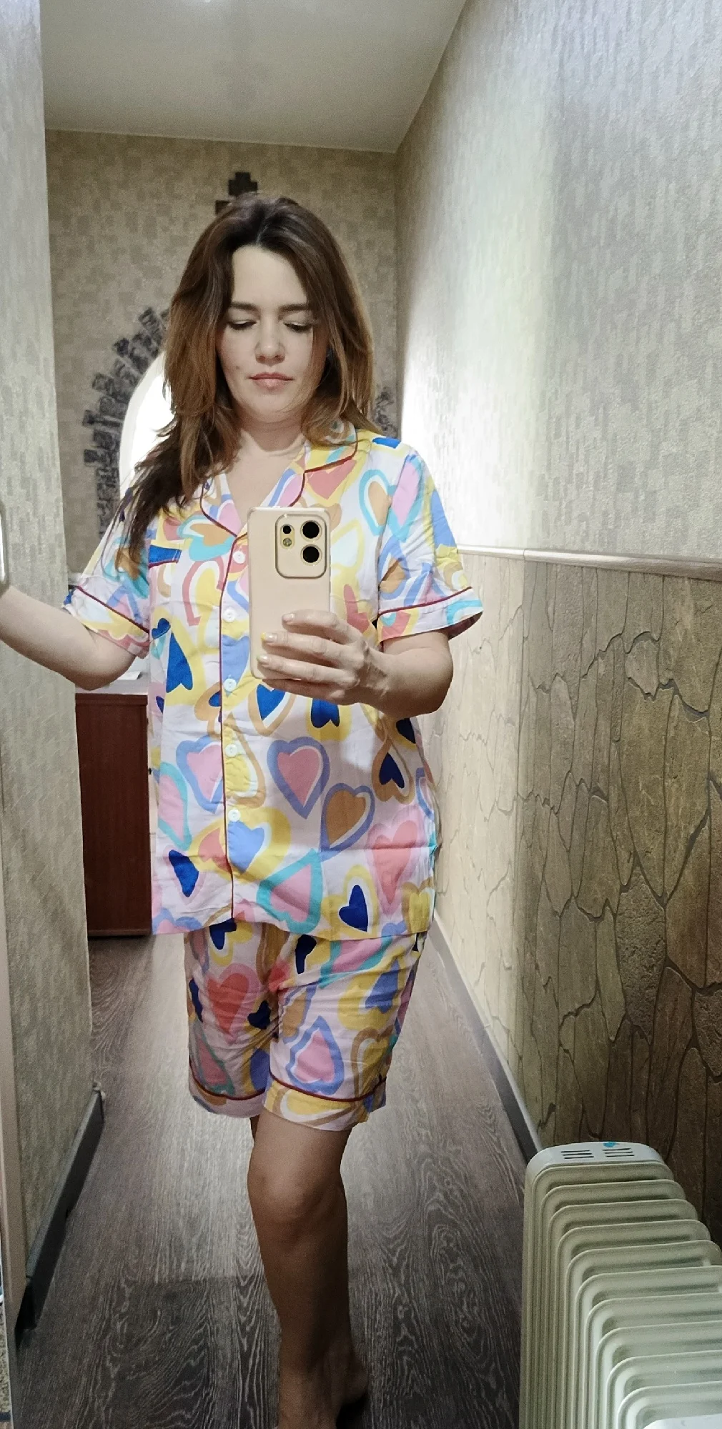 Women's Loose Two-piece Short-sleeved Pajama Set photo review