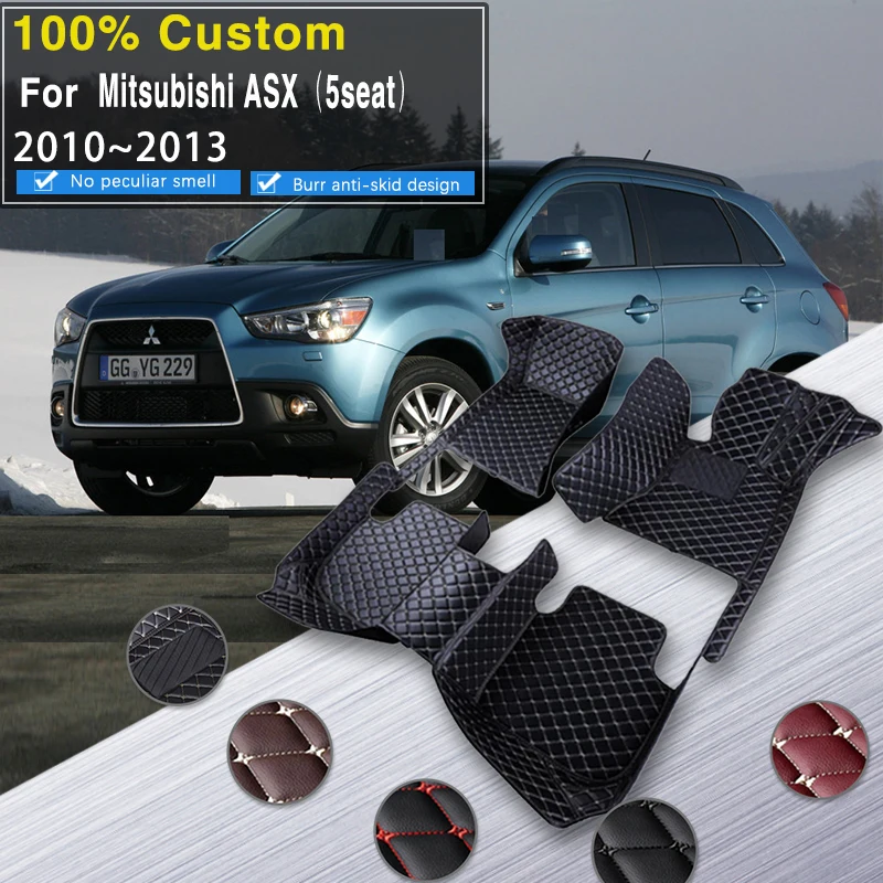 

Автомобильные коврики для Mitsubishi ASX RVR Outlander Sport 2010 ~ 2013, Нескользящие Коврики для защиты от грязи, коврики для автомобиля, аксессуары для интерьера
