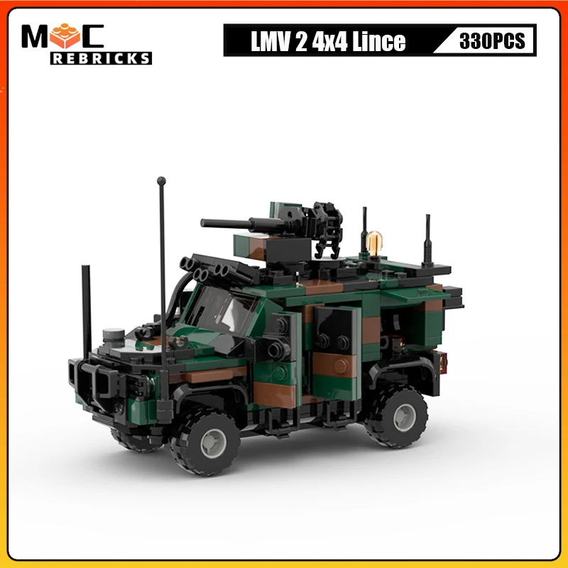 

WW2 Военная война Итальянская армия LMV 2 4x4 Lince светильник многофункциональные автомобили MOC строительные блоки SWAT модель автомобиля Детские Кирпичи Игрушка