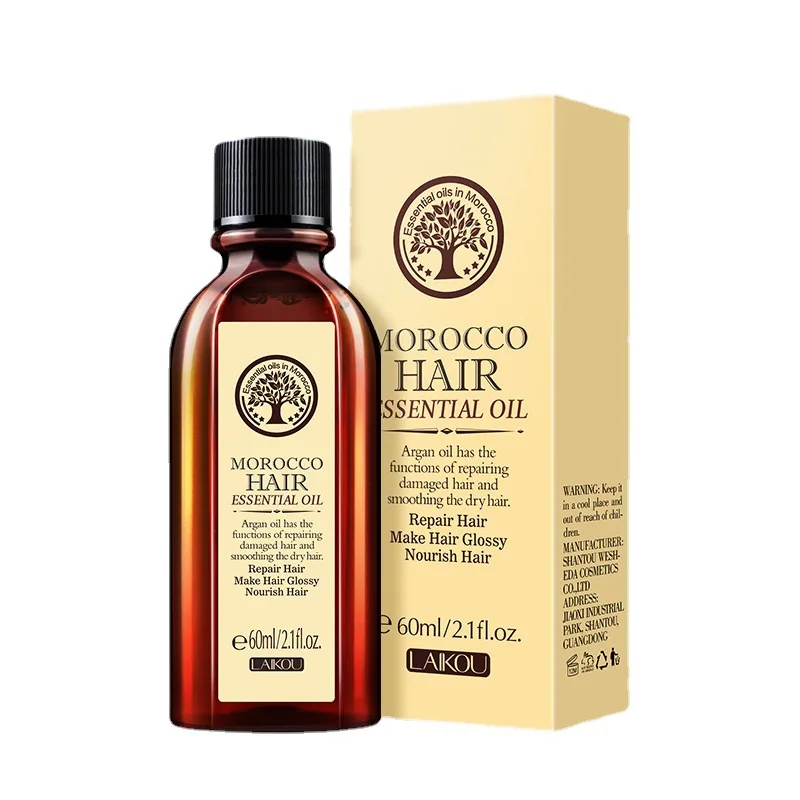 Hair Essence Oil Hair Oil 60ML Hair Care Moroccan Pure Argan Oil Hair Essential Oil for Dry Types Multi-functional Care Products for Woman