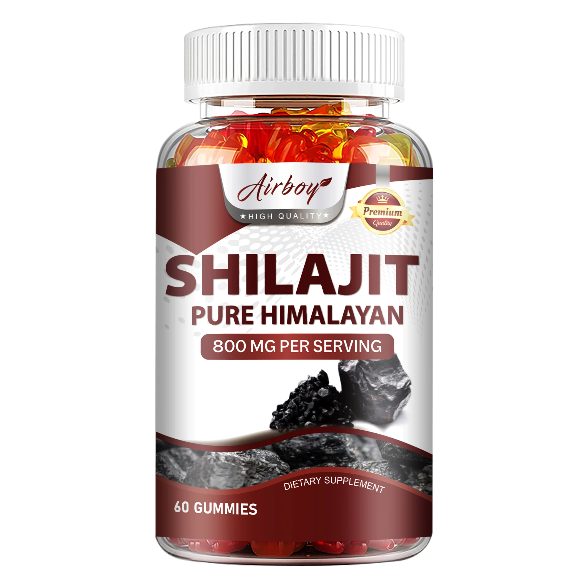 thumbnail image 1 of Gomitas de Shilajit: aumentan la energía, ayudan a la recuperación muscular, reducen la fatiga, mejoran la memoria y la concentración - 60 gomitas, 1 of 5