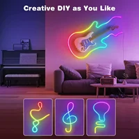 DC5V RGBIC Neon LED Strip Lights Neon Rope Light with Music Sync DIY RGBIC Dreamcolor Chasing Strip Tape for Home Decor Lighting 5