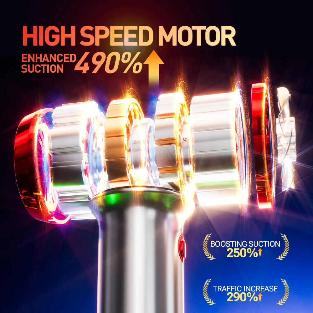 SZUK 178000Pa Car Vacuum Cleaner Wireless Handheld Cleaner Mini Cleaning Machine Strong Powerful Portable Vacuum Cleaner Car 3