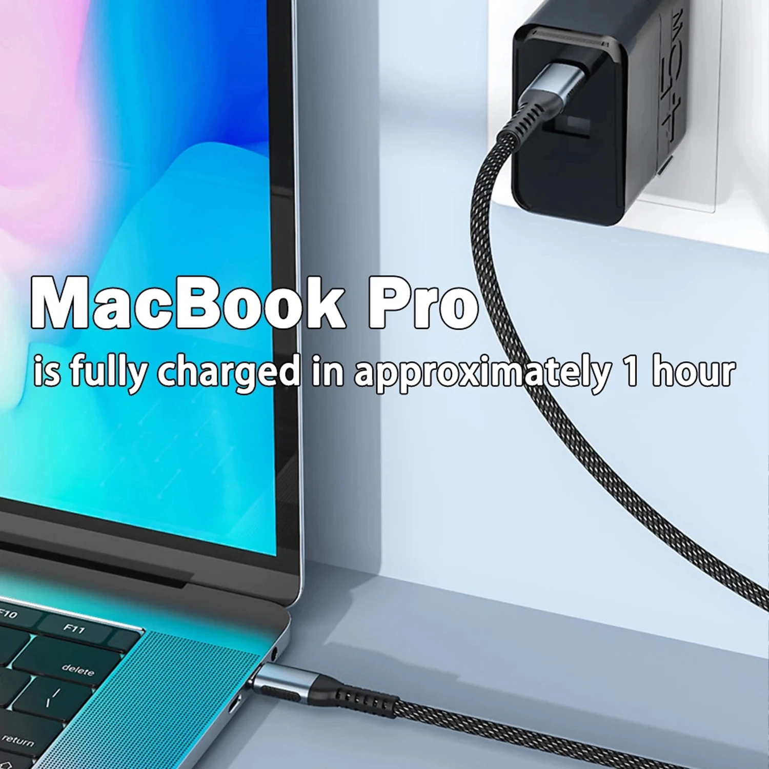 รูปสินค้า สายชาร์จเร็ว USB-C 240W ทนทาน ชิป E-Marker