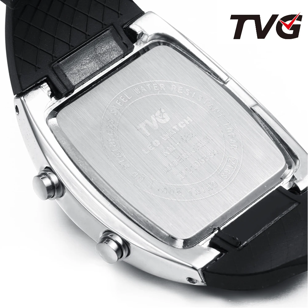 TVG Top Brand Luxury Watch Men Sport Waterproof Wristwatch Mens Quartz Military Watches Silicone Strap Clock Relogios Masculino images - 6