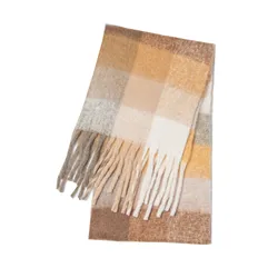 Luxurious Cashmere Women's Bright Solid Scarf - Winter Shawl & Wrap with Tassel Trim (241)