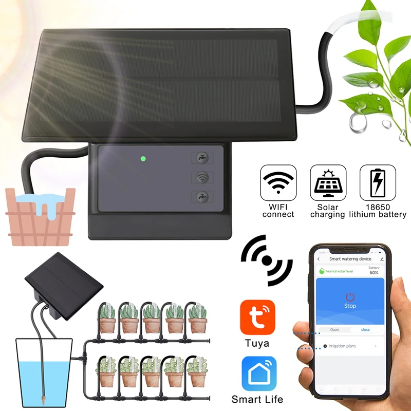 Tuya-Wifi-Solar-Power-Timer-Pump-Automatic-Drip-Irrigation-Kit-Garden ...