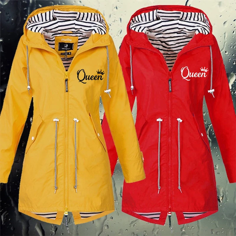 Дождевик-ветровка женский с капюшоном