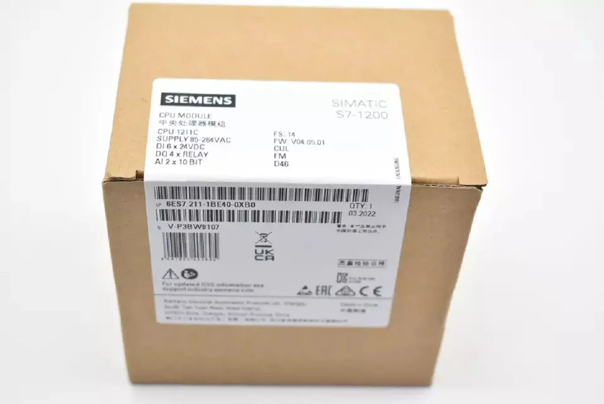 Brand New Siemens 6Es7211-1Be40-0Xb0 6Es72111Be400Xb0 S7-1200 Simatic Cpu