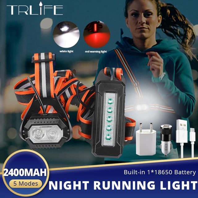 Lampe de nuit LED aste USB, lampe de poitrine, jogging de sécurité