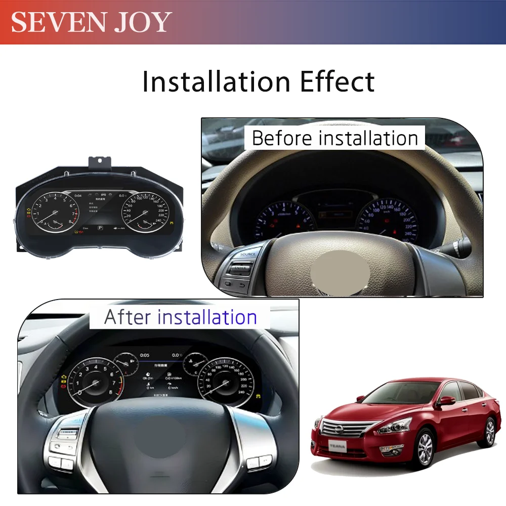 Para Nissan Teana, Murano, Pathfinder 2013~2022, Pantalla Digital de Rendimiento, Tablero de Instrumentos LCD, Velocímetro, Información Virtual del Vehículo 2