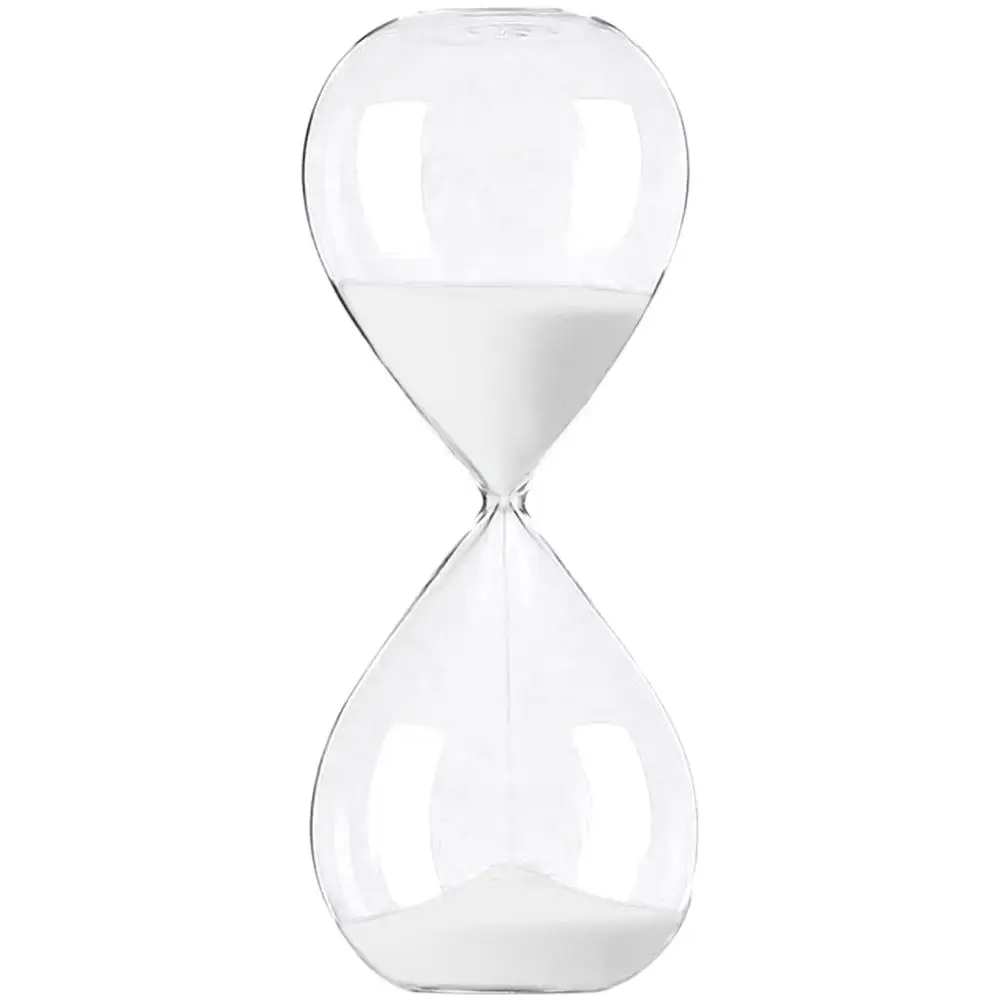 Relojes de Arena Alta Transparencia, MXGWW, 1Pza, Blanco, Reloj de Arena Estilo Clásico