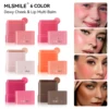 2-in-1 Flat Tube Fruit Blush & Lipstick Stick | Easy to Apply, Highlighter & Contour | Multi-Use Lip & Cheek Makeup 1