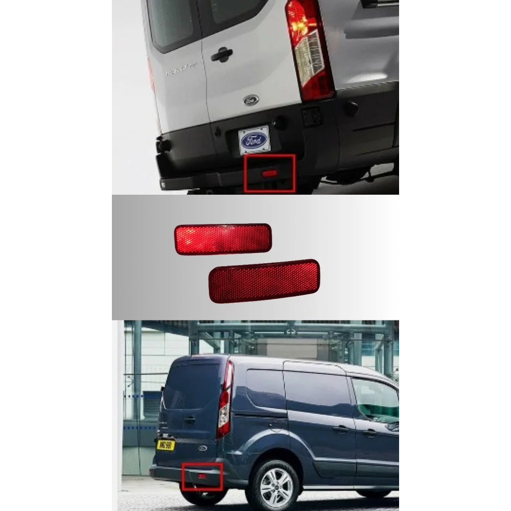Per Ford Transit Van Custom Connect Tourneo Red Lens Riflettore Paraurti Posteriore Muslim, Muslimah
