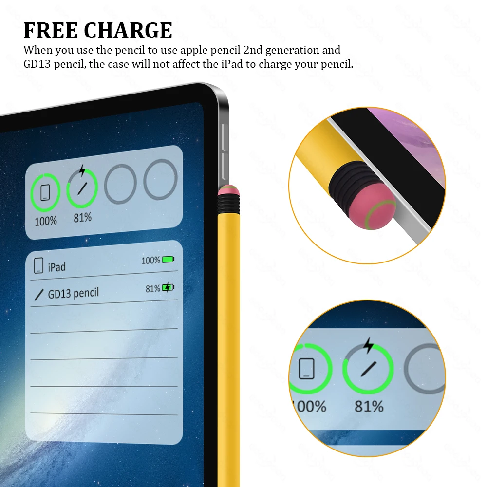 Capa de Silicone Anti-queda para Ipad Estojo tipo c Estojo Apple Pencil gd 9th 10th 11th Gen 12th Gen - Imagem 6