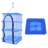 4 Layers Fish Drying Rack Vegetable Plant Dishes Dryer Mesh Hanging Net Foldable Wide Space For Living Room, Balcony, Study 5