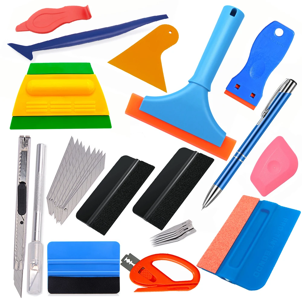 

TOFAR Car Vinyl Wrap Tools Set Window Tint Kit Rubber PPF Squeegee Film Application Sticker Cutter Magnet Scraper Cleaning Wiper