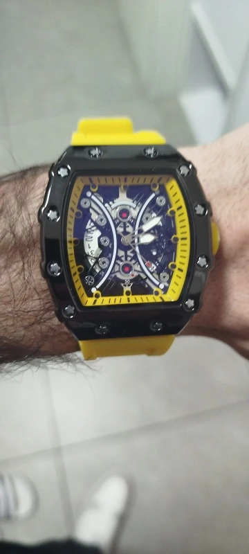 Relógio masculino luz marca de luxo barril vinho dial moda noite brilho relógio esportivo calendário reloj l146 photo review