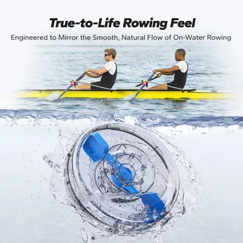 MERACH Water Rowing Machines for Home, Foldable Row Machine with 400LBS Weight Capacity, Dedicated Monitor and Comfortable Seat 5