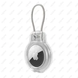 Waterproof Secure Lock AirTag Holder with Steel Cable (Transparent)