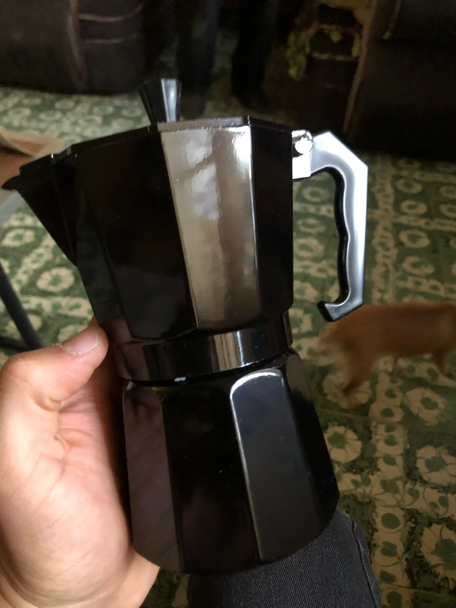 Aluminum Moka Pot 300ml Authentic Italian Espresso Coffee Maker for Stovetop Home Outdoor Black Red Coffee Moka Pot photo review