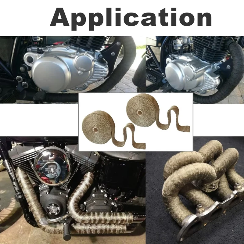 Fiberglass Heat Wrap Tape for Motorcycle