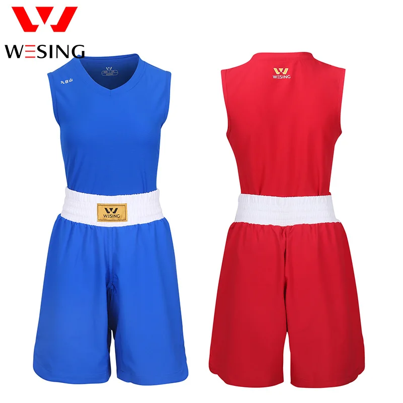 Wesing Boxing Suit for Men Women Training Breathable Quick Dry Boxing Uniform for Competition Jerseys Shorts sports apparel,mens t shirt