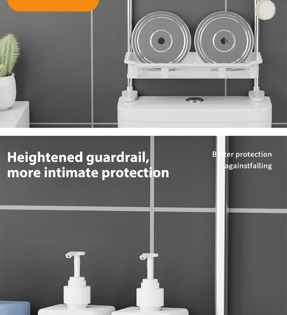 Toilet Rack No Drilling Shelf Above The Toilet Tank Bathroom Rack