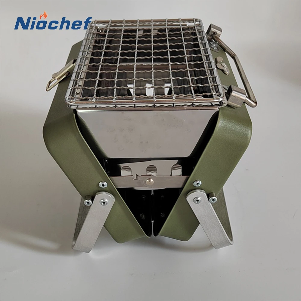 Barbecue De Camping Pliable KESSER - En Acier, Avec Grille, Tapis Et Sac De Transport - Version Avec Ou Sans Support, Portable