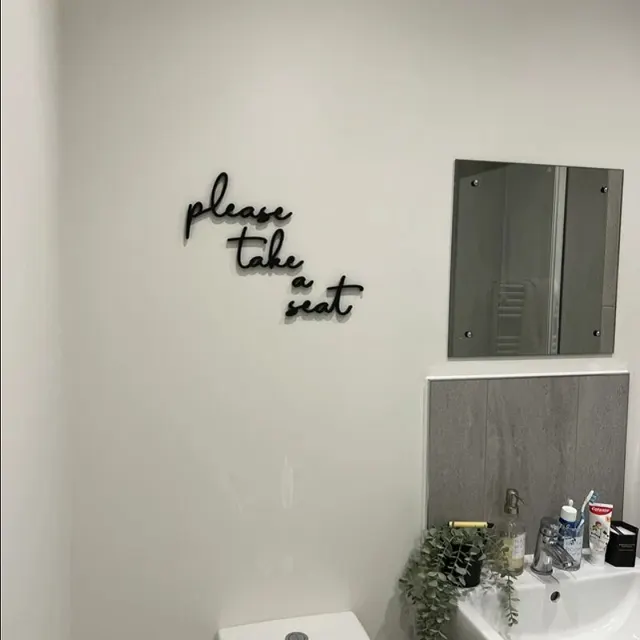 아크릴 벽 아트 변기 사인