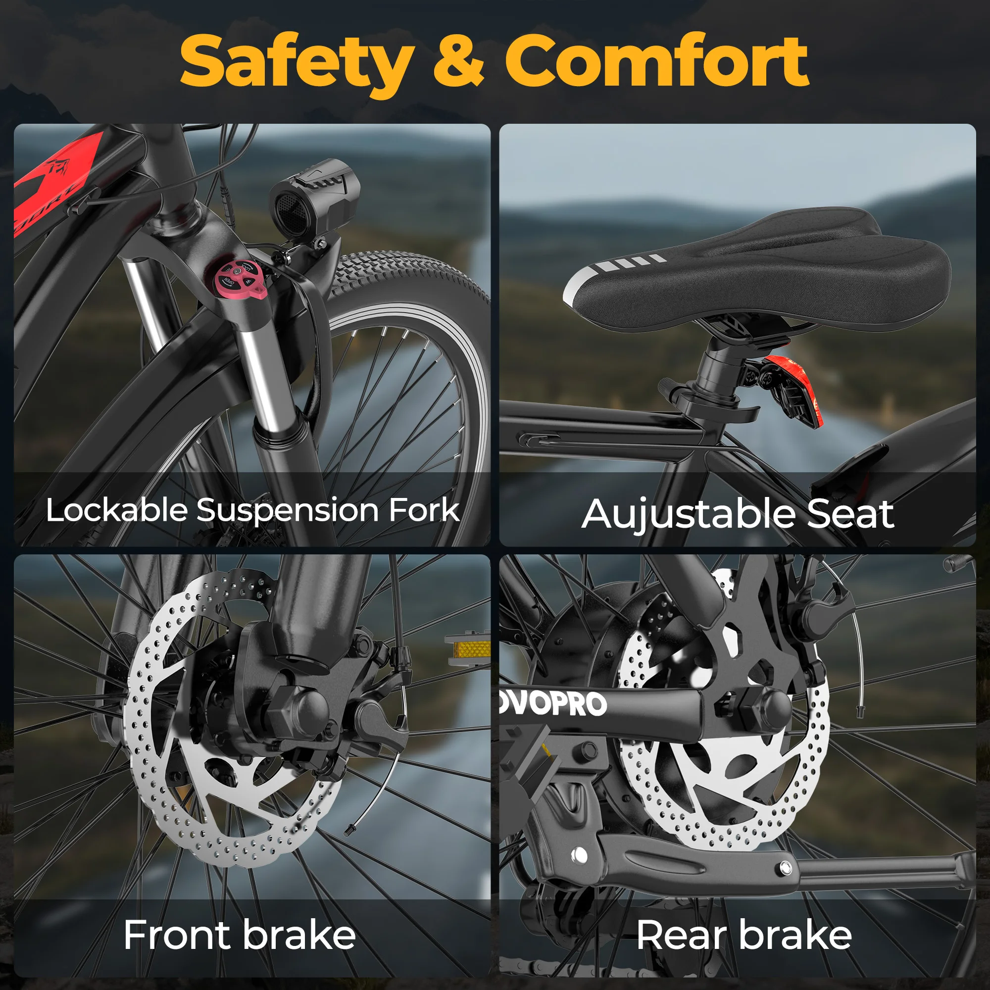 26 Inch Outdoor Electric Bike Electric Mountain Bike 500W High Speed Motor 48V 9Ah Removable Battery Adult Off-Road Commuting E-Bike 3 26 Inch Outdoor Electric Bike Electric Mountain Bike 500W High Speed Motor 48V 9Ah Removable Battery Adult Off-Road Commuting E-Bike — Image 3