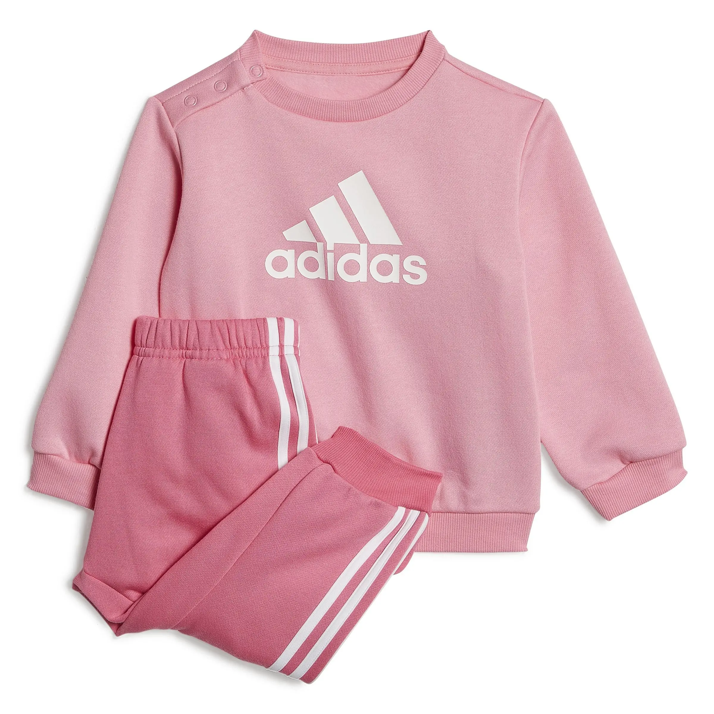 ADIDAS BABY trouser, I BOS LOGO JOG,HM8941, cotton BABY trucksuit composed  of closed sweatshirt with collar to the box and brand LOGO on the chest.  Cuff pants with three bands of the