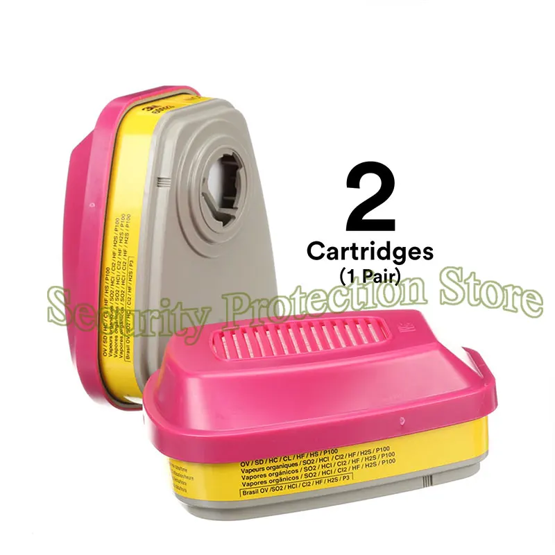Filtre Respiratoire 60923 Lot 12 Paires - Cartouche Anti-Poussière Chantier