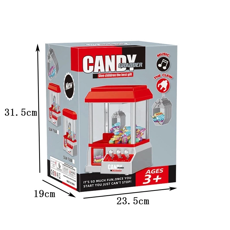 DIY Doll Claw Machine Toy Kids Coin Operated Play Game Mini Claw Catch Toy Crane Coin Candy Machines Music Doll Xmas Gifts childrens toys