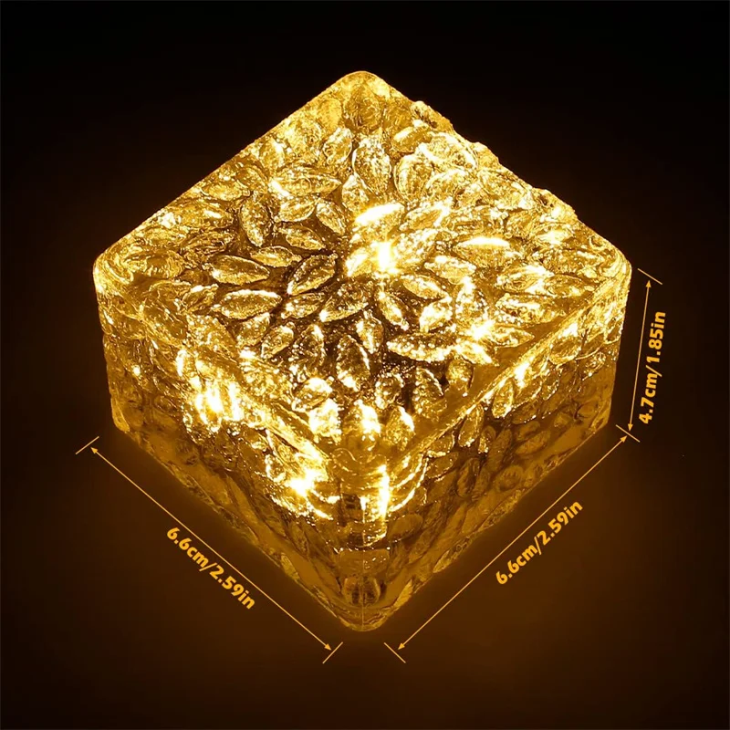 Description Picture 4 of itemSolar Brick Ice Cube Light Outdoor Garden Lights LED Sunlight  Waterproof Path Stair Step Solar Lamp Decor Lighting