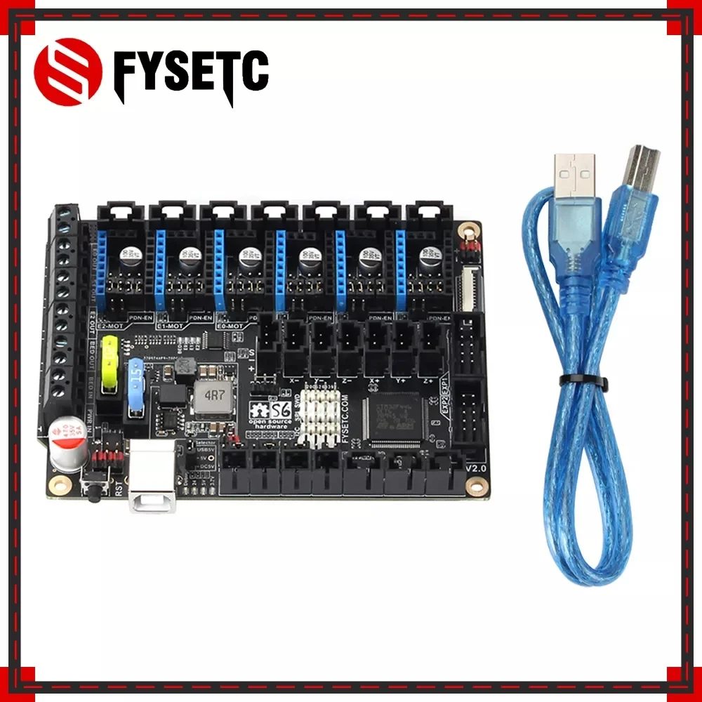 Suporte xh Connector Control Board s6 V2.1 32 Bit Board Drivers Tmc Uart Spi Flying Wire vs f6 V1.3 Skr V1.3