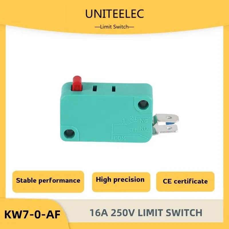 

Uniteelec 10pcs/lot KW7-0-AF Green Normal Open+Normal Closed Micro Limit Switch