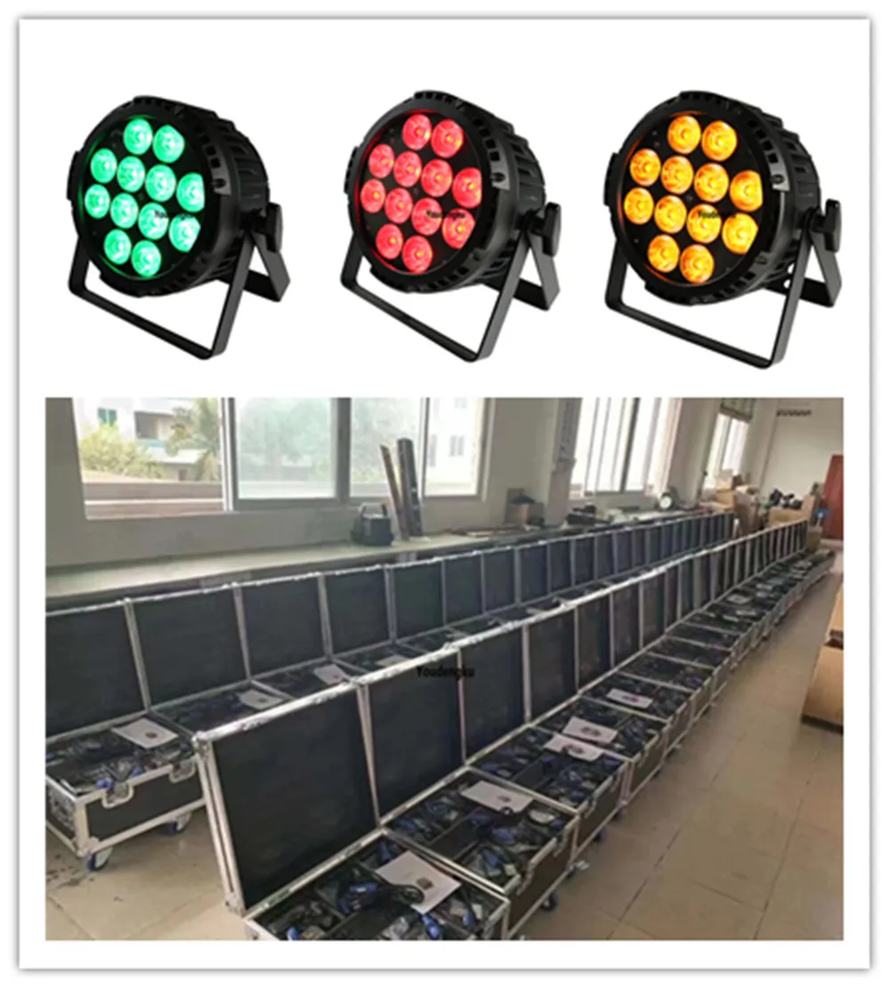 12x18w RGBWAUV Wifi IP65 Led Par Battery Prožektorius
