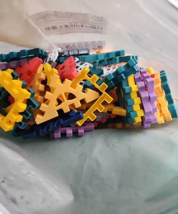 Large scale house building block simulation window design, kindergarten construction, creation photo review