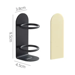 Wall-Mounted Electric Toothbrush and Razor Organizer Shelf - Punch-Free Bathroom Accessory (Black)