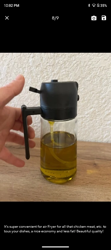 1-2PCS 2in1 Olive Oil Dispenser Bottle 500ml Plastic Oil Sprayer Cooking Oil Spray Tank BBQ Baking Picnic Kitchen Tools for Home photo review